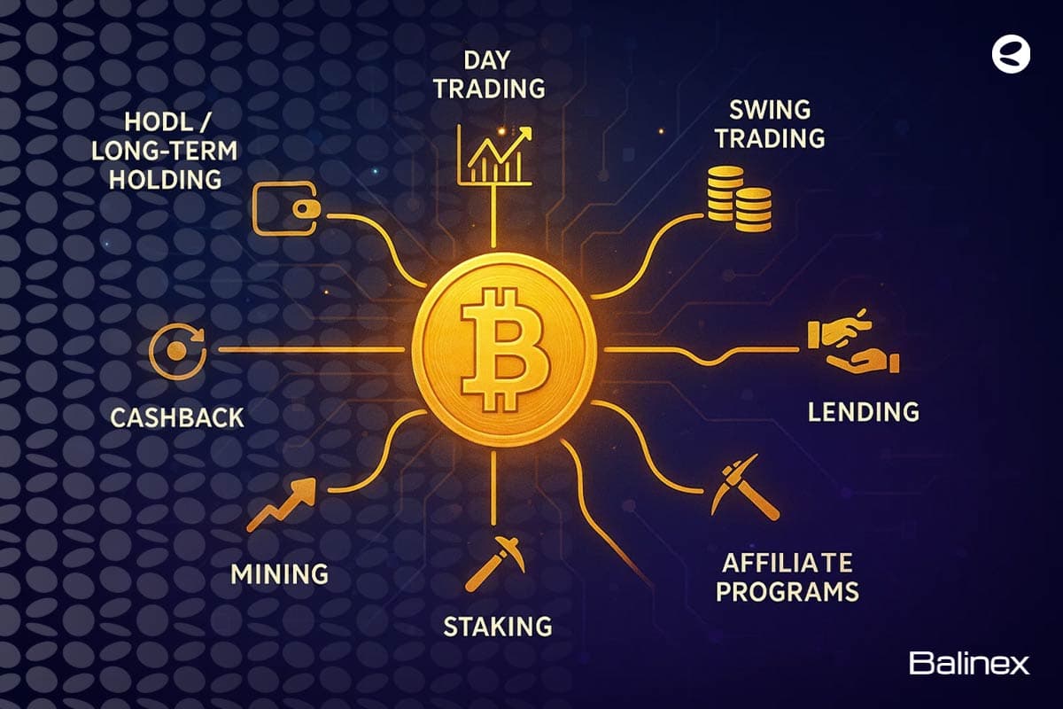 9 راه کسب درآمد از بیت کوین | از هولد کردن تا ترید حرفه ای