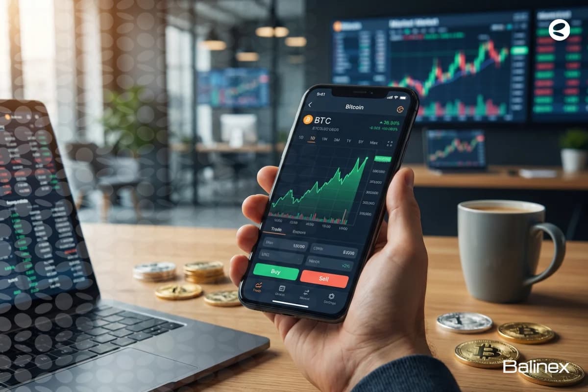 آموزش تصویری خرید بیت کوین با گوشی در صرافی بالینکس