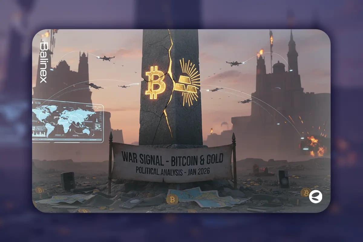 سیگنال جنگ در نمودار بیت کوین و طلا؟ + تحلیل سیاسی (10 دی 1404)