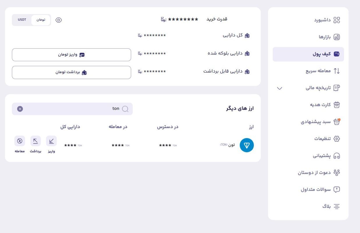 کیف پول صرافی بالینکس