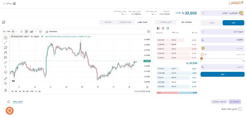 خرید دوج کوین در بالینکس