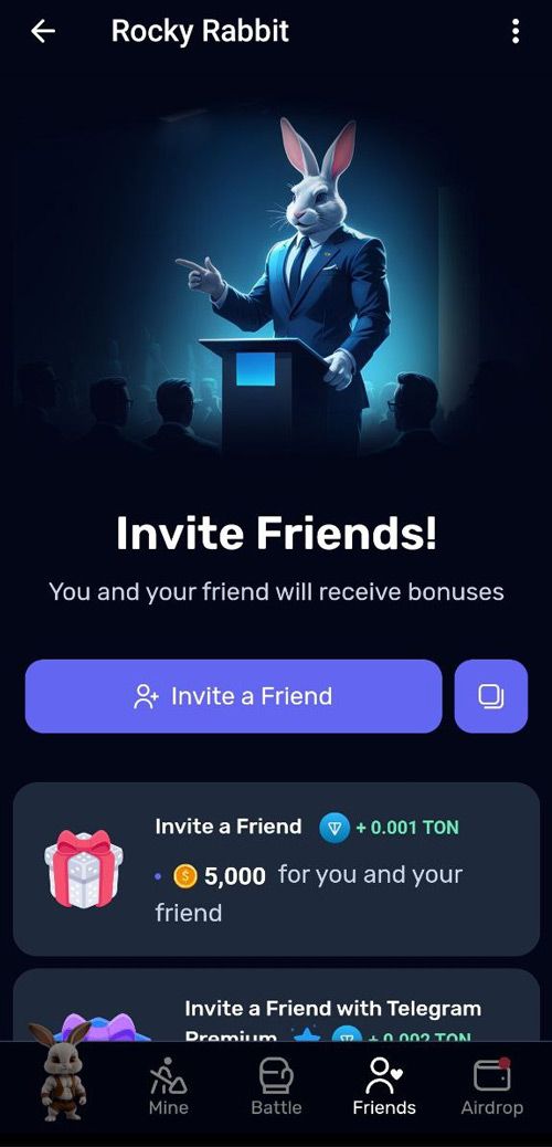 بخش دعوت از دوستان (Friends):