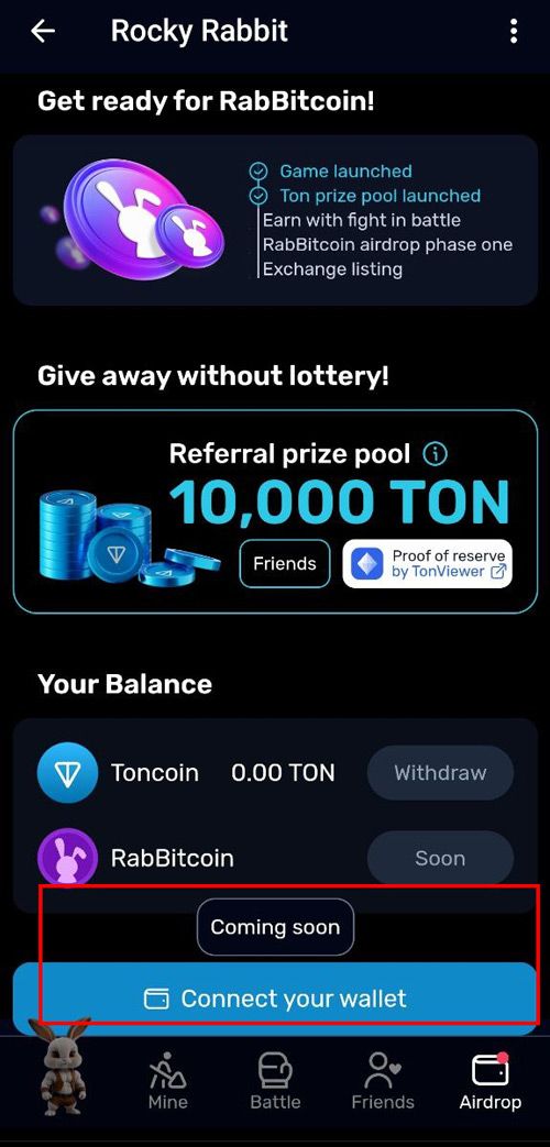 آموزش اتصال کیف پول به راکی رابیت