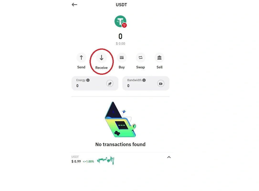 دریافت تتر به تراست ولت
