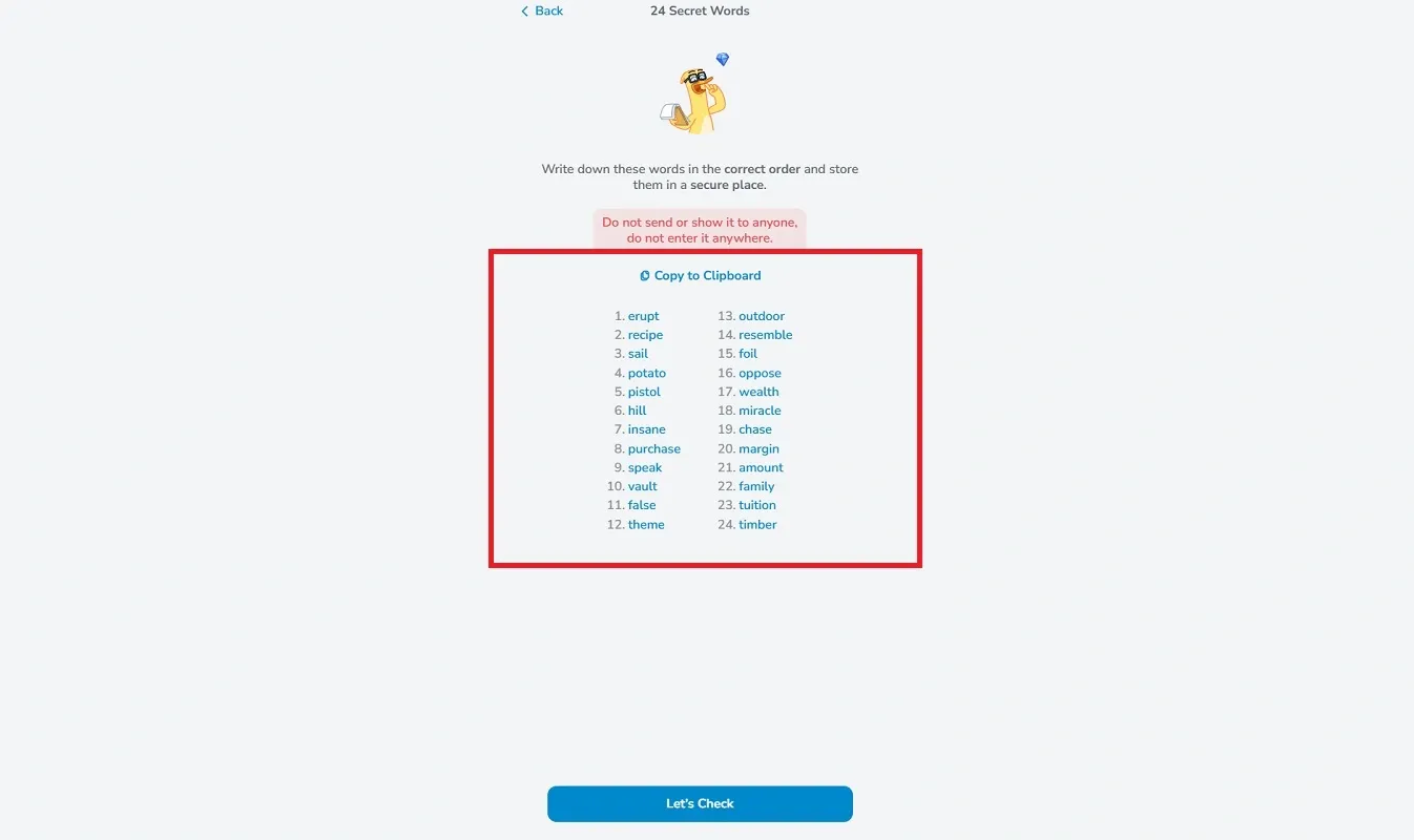 عبارت بازیابی مای تون ولت