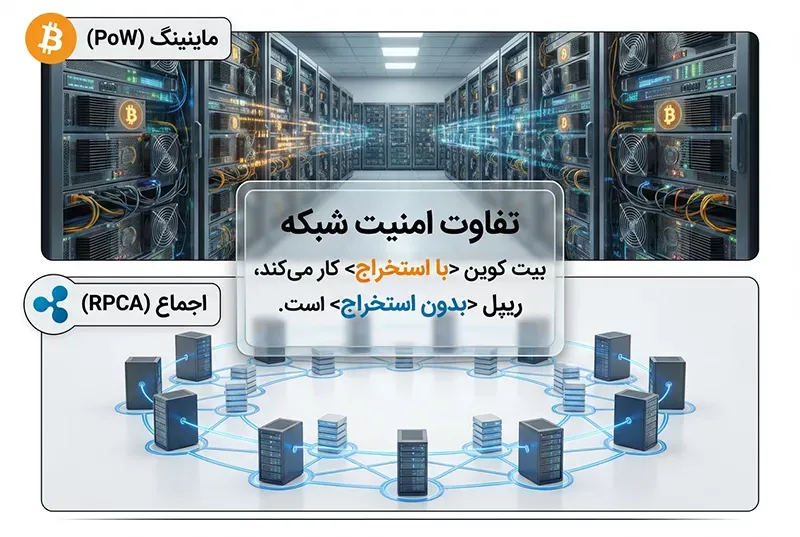 تفاوت استخراج و الگوریتم اجماع بیت کوین و ریپل