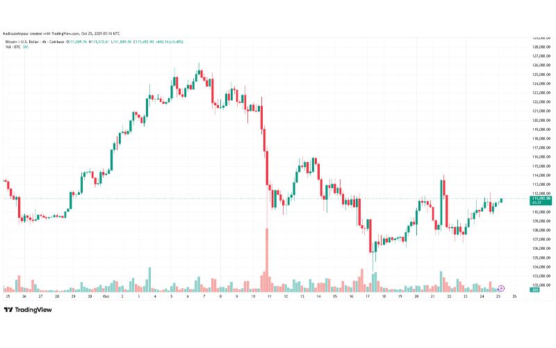 چارت قیمت بیت کوین (BTC)