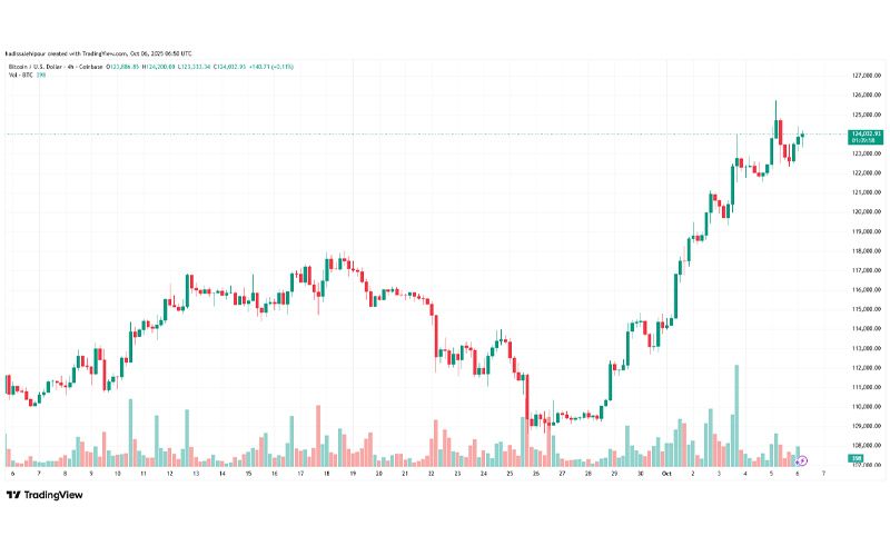 چارت قیمت بیت کوین (BTC)