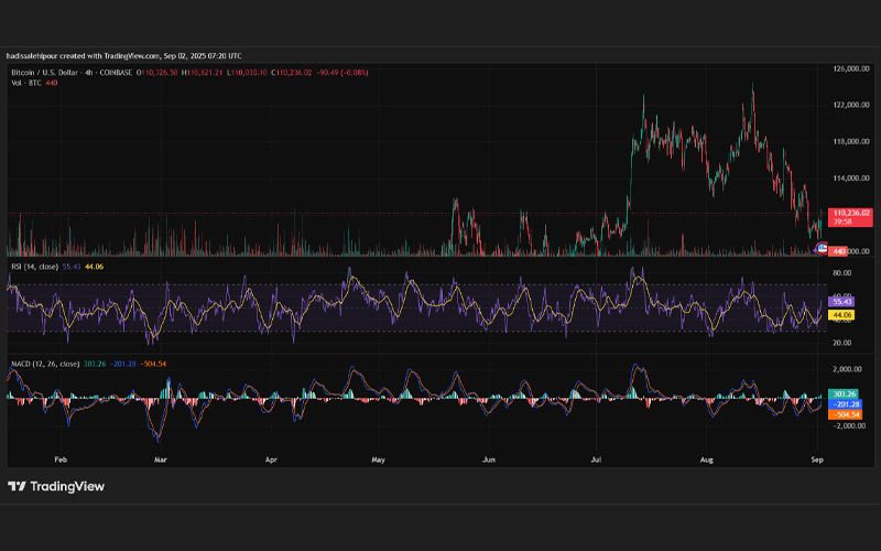 چارت قیمت بیت کوین (BTC)