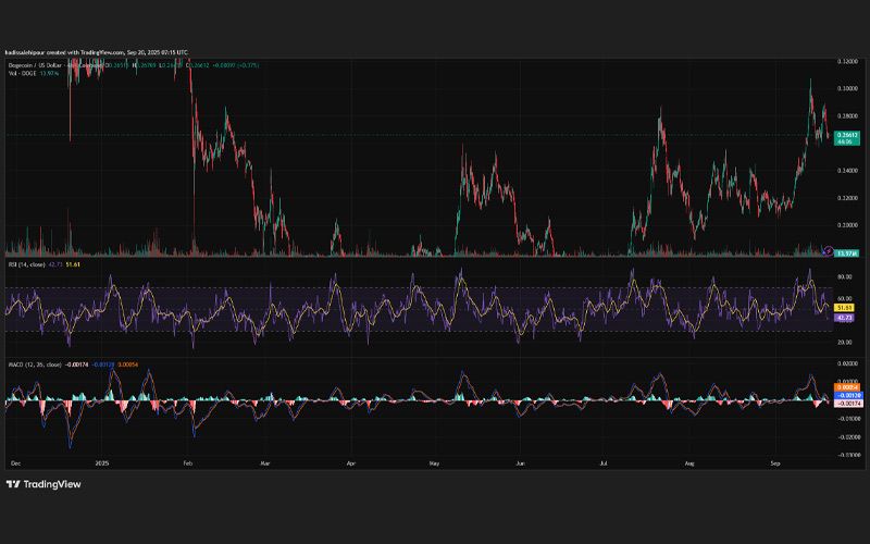 چارت قیمت دوج کوین (DOGE)