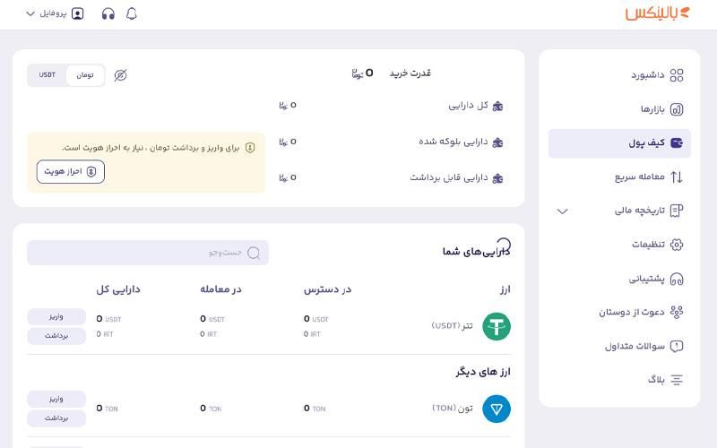 نحوه فروش اتریوم در بالینکس