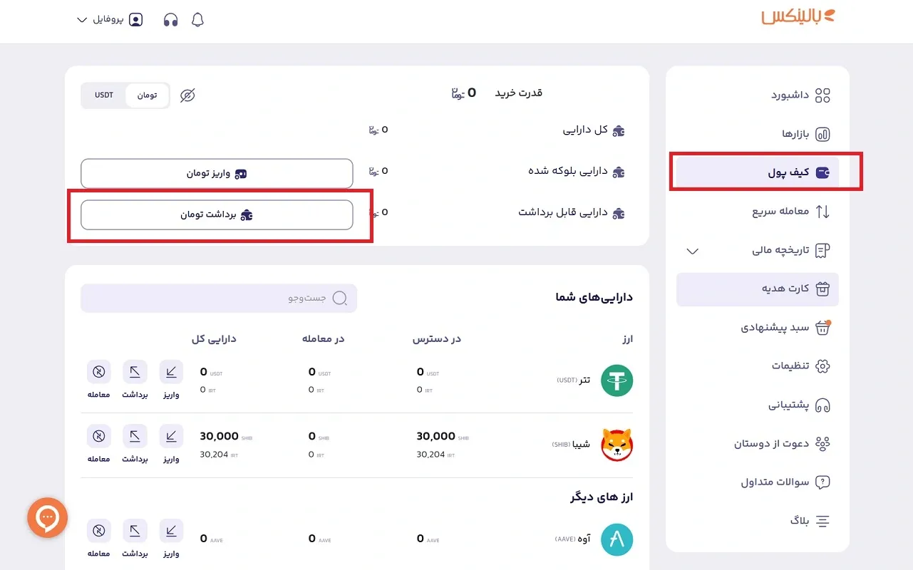 برداشت ریال از بالینکس