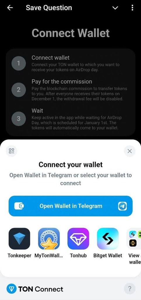 آموزش اتصال سیو کوئسشن به کیف پول