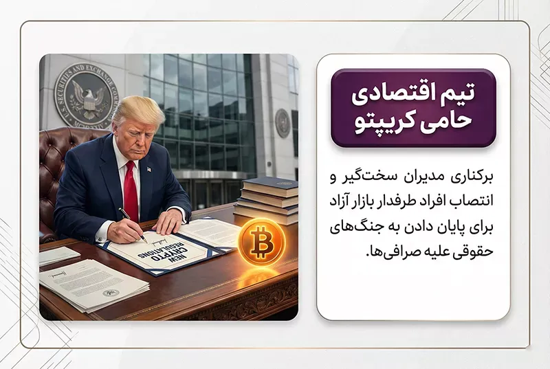تیم اقتصادی ترامپ و پایان دوران سخت‌گیری SEC